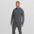 Hanes 1901 Men's V-notch Raglan Pullover Sweatshirt - Dark Gray Wash