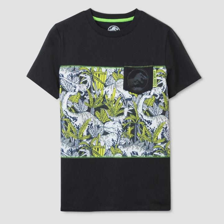 Boys' Jurassic World Short Sleeve T-shirt - Black