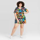 Target Women's Stranger Things Eleven Plus Size Short Sleeve Romper (juniors') - Black