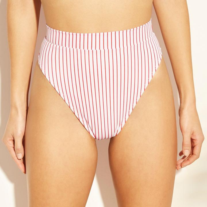 Women's High Leg High Waist Bikini Bottom - Xhilaration Red