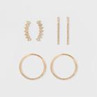 Sugarfix By Baublebar Modern Earring Gift Set - Clear, Girl's, Gold/clear