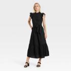 Women's Flutter Short Sleeve Dress - Who What Wear Black