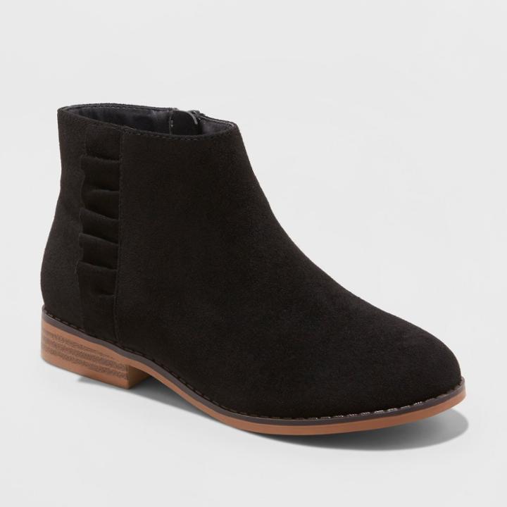 Girls' Euna Ankle Boots - Cat & Jack Black