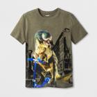 Boys' Adaptive Short Sleeve Dino Graphic T-shirt - Cat & Jack Green