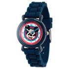 Disney Mickey Mouse Boys' Blue Plastic Time Teacher Watch, Blue Silicone Strap, Wds000143