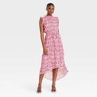 Women's Sleeveless Ruffle Dress - Who What Wear Pink Ikat