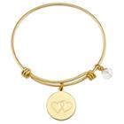Distributed By Target Women's Stainless Steel Sisters Expandable Bracelet - Gold