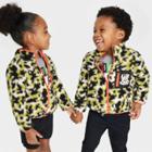 No Brand Black History Month Toddler Mock Turtleneck Limitless Fleece Faux Shearling Pullover Sweater - Green Camo Print