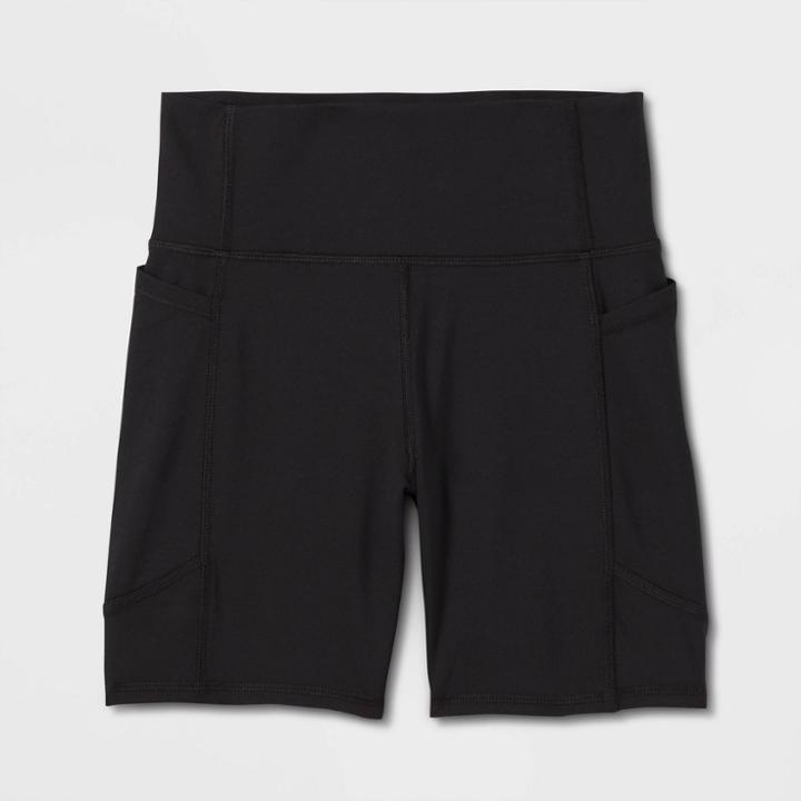 Girls' Pocket Bike Shorts 4.5 - All In Motion Black