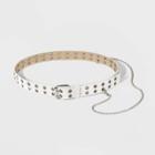 Women's Double Grommet Chain Belt - Wild Fable White