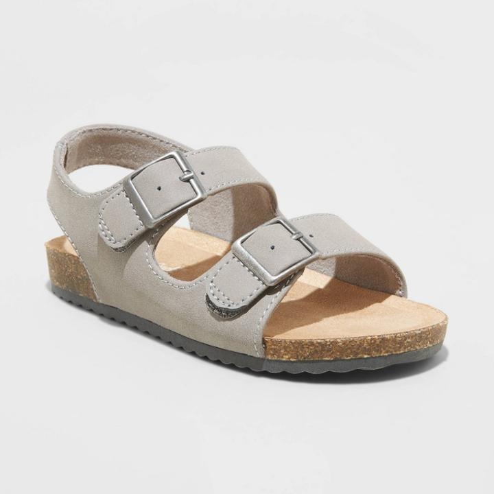 Toddler Reagan Footbed Sandals - Cat & Jack Gray