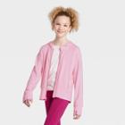 Girls' Soft French Terry Full Zip Hoodie Sweatshirt - All In Motion Pink