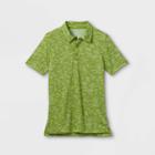 Boys' Printed Golf Polo Shirt - All In Motion Olive Green
