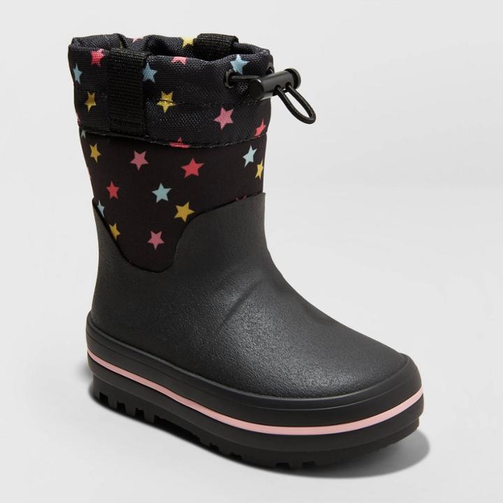 Toddler Girls' Scout Winter Boots - Cat & Jack Black