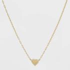 Sugarfix By Baublebar 14k Gold Plated Crystal Heart Link Chain Necklace - Gold
