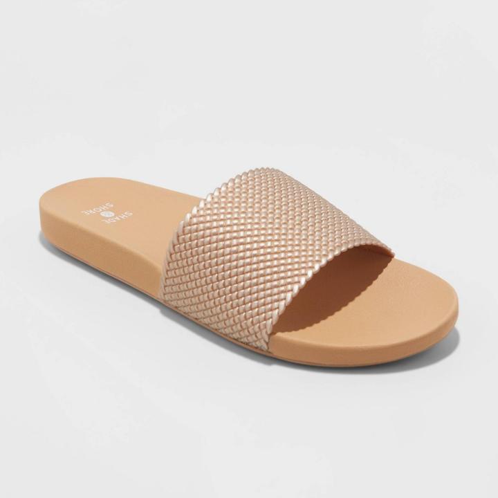 Women's Rana Slide Sandals - Shade & Shore Rose Gold 5, Women's, Pink Gold