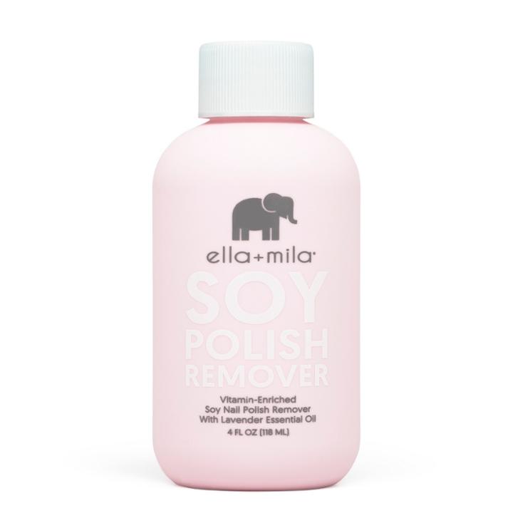 Ella+mila Ella + Mila Soy Nail Polish Remover - 4 Fl Oz, Clear