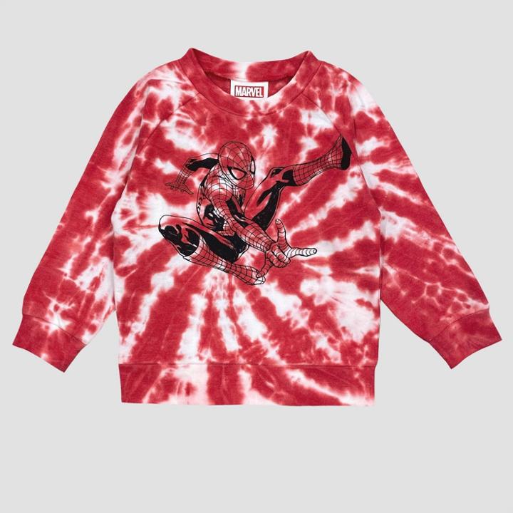 Toddler Boys' Marvel Crew Neck Sweatshirt - Red