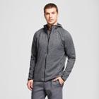 Men's Fleece Full Zip Sweatshirt - C9 Champion Black Heather Xxl, Black Grey