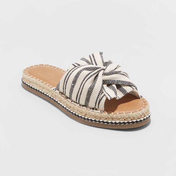 Women's Lila Knotted Espadrille Slide Sandals - Universal Thread Cream 5, Women's, Ivory