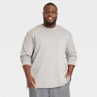 Men's Big & Tall Standard Fit Long Sleeve T-shirt - Goodfellow & Co Gray