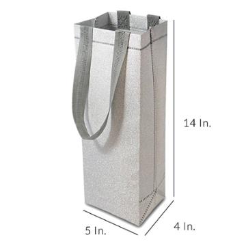 Prime Line Packaging 12pc Glitter Gift Bags Wine/silver