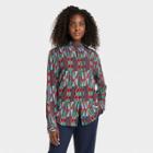 Houston White Adult Long Sleeve Button-down Shirt - Multi