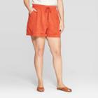 Women's Plus Size Mid-rise Utility Shorts - Universal Thread Rust (red) X