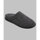 Isotoner Men's Heather Knit Preston Hoodback Slippers - Heathered Gray