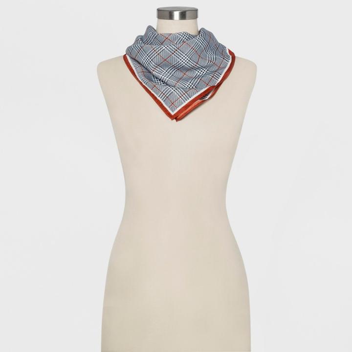 Women's Twill Neckchief Scarf - A New Day Black, Red