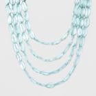 Sugarfix By Baublebar Clear Acrylic Beaded Statement Necklace - Aqua, Girl's