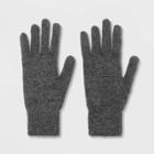 Men's Knit Gloves - Goodfellow & Co Charcoal Heather One Size, Grey/grey