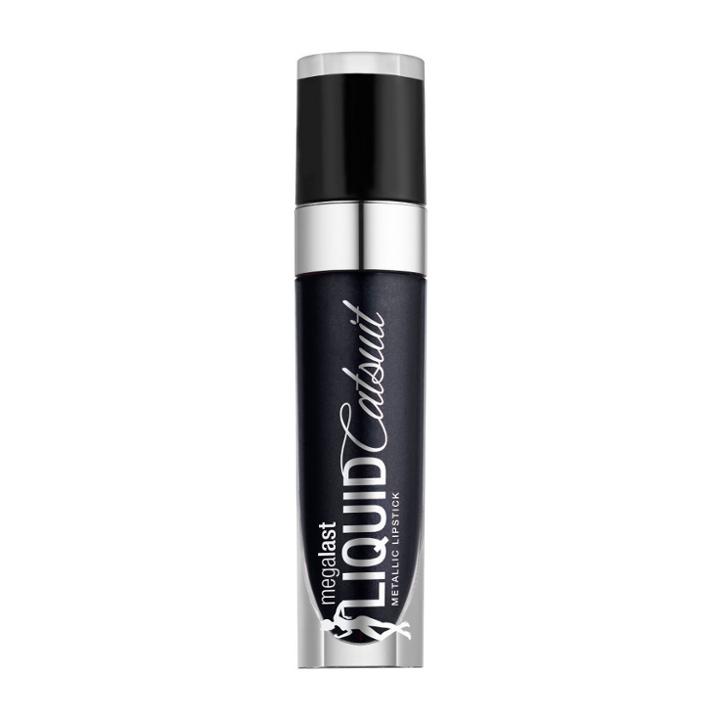 Wet N Wild Fantasy Makers Mega Last Liquid Catsuit Metallic Lipstick Black - .21oz