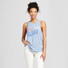 Women's Born To Be Wild Destructed Graphic Tank Top - Lyric Culture (juniors') Blue