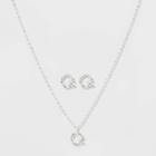 Initial Q Crystal Jewelry Set - A New Day Silver, Women's