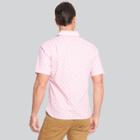 Van Heusen Men's Printed Classic Fit Short Sleeve Button-down Shirt - Pink/tree