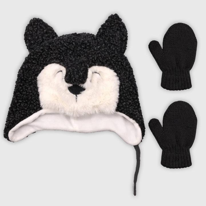 Baby Boys' Hat And Glove Set - Cat & Jack Grey 12-24m, Boy's, Gray