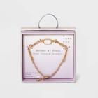 Silver Plated Gold Layered Chain Link Bracelet - A New Day Mother Of Pearl