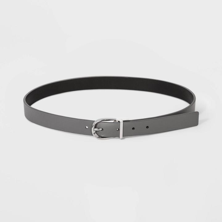 Women's Reversible Belts - A New Day Gray/black M, Women's,