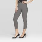 Women's Polka Dot Mid-rise Cropped Capri Pants - Who What Wear Black