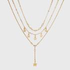 Star And Butterfly Layered Necklace Set 3pc - Wild Fable Gold