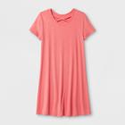 Girls' Short Sleeve Strappy Neck Dress - Art Class Pink
