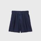 Women's Belted High-rise Shorts - A New Day Indigo
