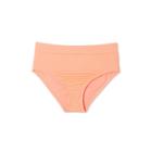 Women's Sustainably Made Plus Size Ribbed High Waist Bikini Bottom - Xhilaration Coral