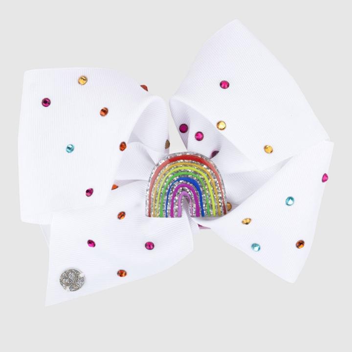Girls' Jojo Siwa Rhinestone Rainbow Bow Hair Clip