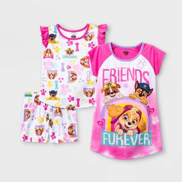 Toddler Girls' 3pc Paw Patrol Pajama