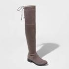 Women's Sidney Microsuede Over The Knee Boots - A New Day Gray