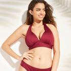 Women's Halter Bikini Top - Kona Sol Cherry D/dd Cup, Bing Cherry