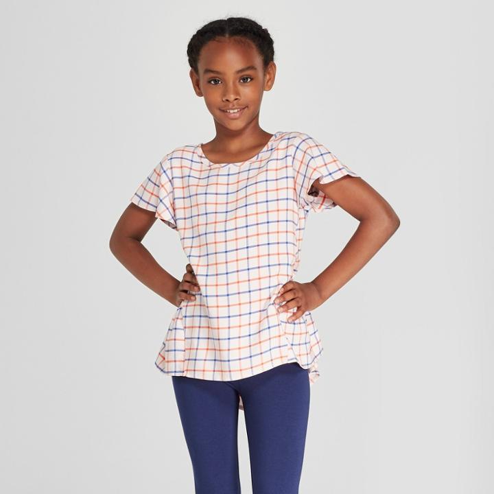 Girls' Woven Short Sleeve Top - Cat & Jack
