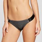 Women's Lurex Sparkle Cheeky Bikini Bottom - Xhilaration Black